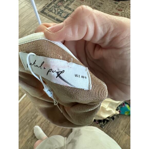 Petal and Pup Women's Brown Gold Bailee Cutout Scarlette Maxi Dress Size 2 - Picture 10 of 12